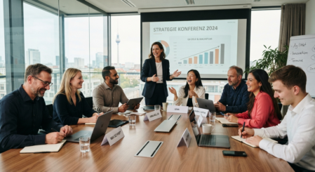 Team einer Hausverwaltung in einem Besprechungsraum
