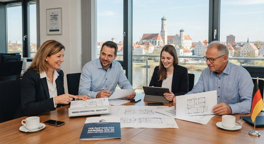 Stadtansicht von Ingolstadt mit Wohngebäuden